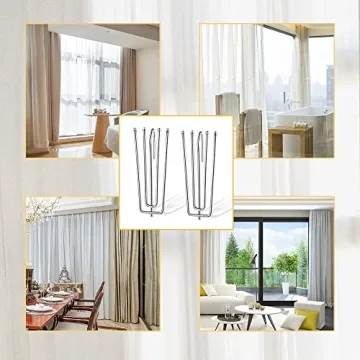 Sopito Stainless Steel Curtain Pleat Hooks 60pcs