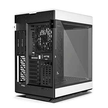 HYTE Y60 Modern Aesthetic Dual Chamber Panoramic Tempered Glass Mid-Tower ATX Computer Gaming Case with PCIE 4.0 Riser Cable Included, White (CS-HYTE-Y60-BW)