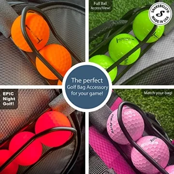 SnakeBelly Golf Ball Holder Pro with Quick-Draw Release Black