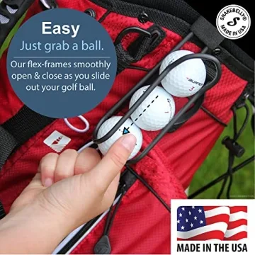 SnakeBelly Golf Ball Holder Pro with Quick-Draw Release Black