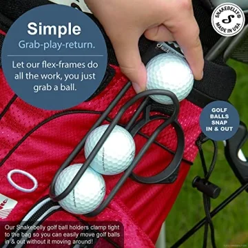 SnakeBelly Golf Ball Holder Pro with Quick-Draw Release Black