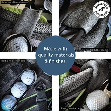 SnakeBelly Golf Ball Holder Pro with Quick-Draw Release Black