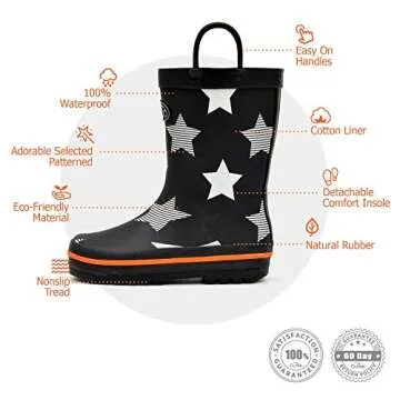 Outee Rubber Kids Rain Boots