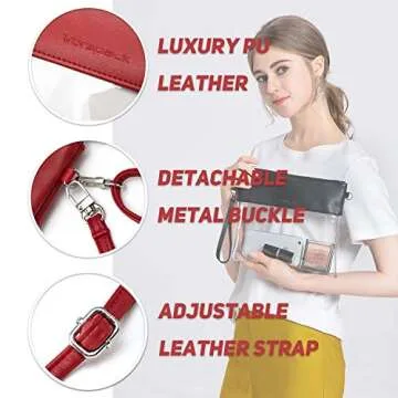 Vorspack Clear Crossbody Bag for Festivals and Sports