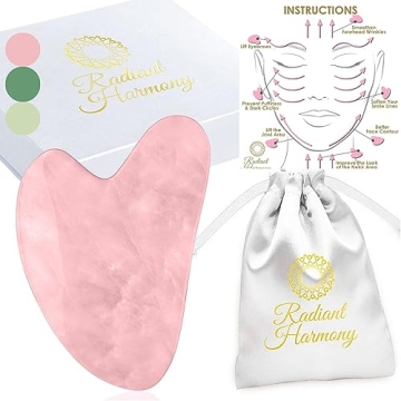 Radiant Harmony Gua Sha - Authentic Rose Quartz Facial Tool