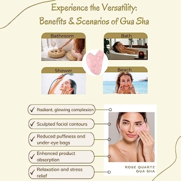 Radiant Harmony Gua Sha - Authentic Rose Quartz Facial Tool