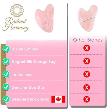 Radiant Harmony Gua Sha - Authentic Rose Quartz Facial Tool