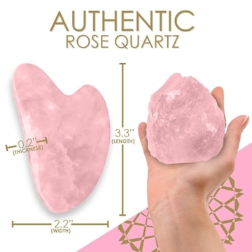 Radiant Harmony Gua Sha - Authentic Rose Quartz Facial Tool