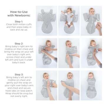 SwaddleDesigns Omni Swaddle Sack -Multi-Position Comfort for Infants