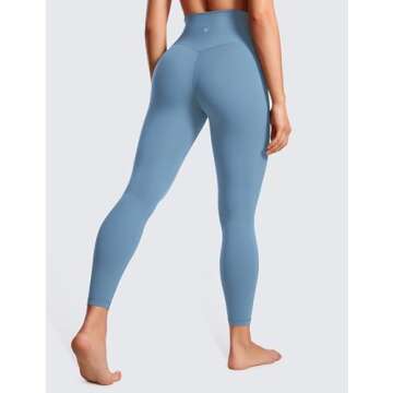 CRZ YOGA Womens Butterluxe Cross Waist Workout Leggings - V Crossover High Waisted Gym Yoga Universe...