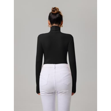 REORIA Women's Turtleneck Bodysuit - Style & Comfort