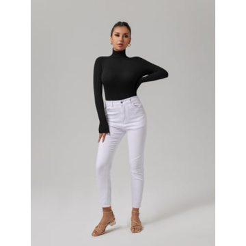 REORIA Women's Turtleneck Bodysuit - Style & Comfort