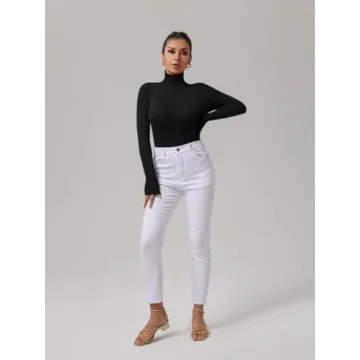 REORIA Women's Turtleneck Bodysuit - Style & Comfort
