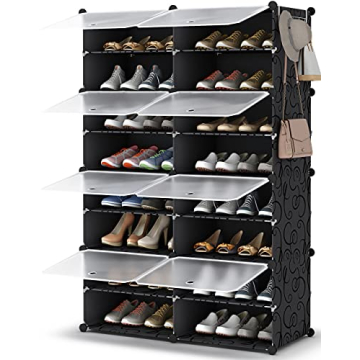 HOMIDEC 8 Tier Shoe Rack for 32 Pairs of Shoes
