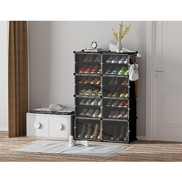 HOMIDEC 8 Tier Shoe Rack for 32 Pairs of Shoes