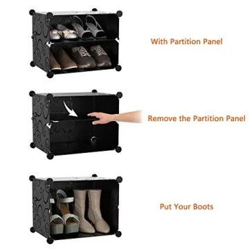 HOMIDEC 8 Tier Shoe Rack for 32 Pairs of Shoes