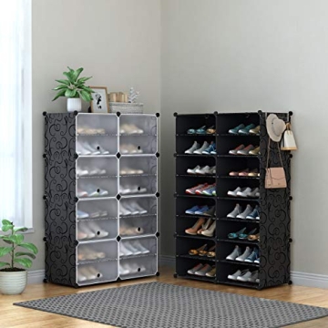 HOMIDEC 8 Tier Shoe Rack for 32 Pairs of Shoes