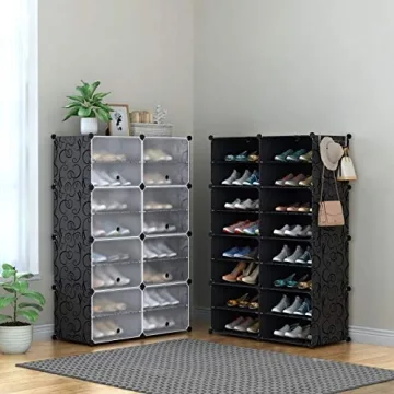 HOMIDEC 8 Tier Shoe Rack for 32 Pairs of Shoes
