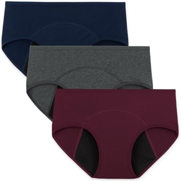 INNERSY Women's Hipster Period Underwear | Stylish & Absorbent 3-Pack