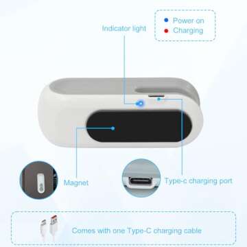 Mini Bag Sealer, Portable 2-in-1 Heat Sealer with USB-C Charging, Magnetic Design, Compact Snack Sealer and Cutter for Chips and Fresh Food