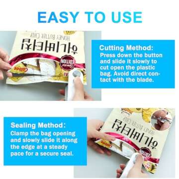 Mini Bag Sealer, Portable 2-in-1 Heat Sealer with USB-C Charging, Magnetic Design, Compact Snack Sealer and Cutter for Chips and Fresh Food