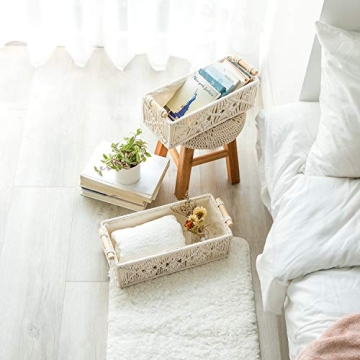 Mkono Macrame Storage Baskets for Stylish Organization