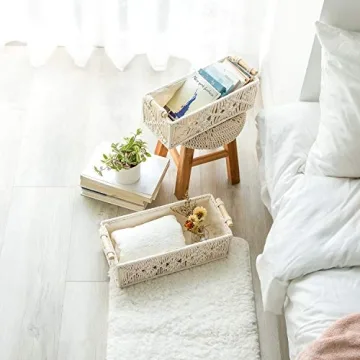 Mkono Macrame Storage Baskets for Stylish Organization