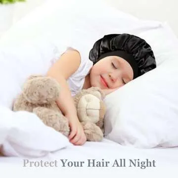 Cute Satin Bonnet Set for Kids - Frizz-Free Sleeping Caps