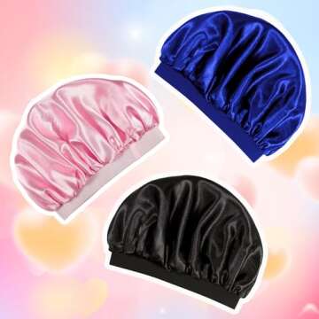 Cute Satin Bonnet Set for Kids - Frizz-Free Sleeping Caps