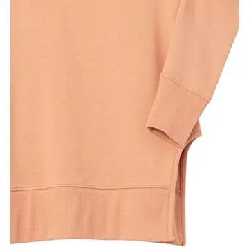 Daily Ritual Women's Long-Sleeve Crewneck Sweatshirt with Side Cutouts