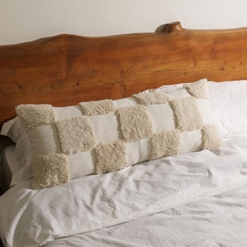 DoveeDosa Cream Lumbar Decorative Pillow Cover 14x36