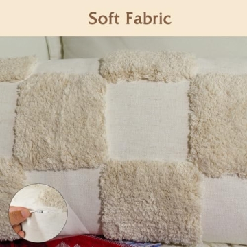 DoveeDosa Cream Lumbar Decorative Pillow Cover 14x36