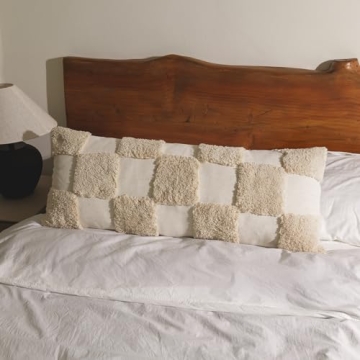 DoveeDosa Cream Lumbar Decorative Pillow Cover 14x36