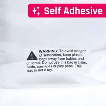 Rectangular Suffocation Warning Labels Pack of 1000