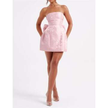 Stylish Rouinmo Satin Strapless Prom Dress for Women