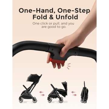 Momcozy ClickGo Lightweight Stroller - Compact & Travel-Friendly