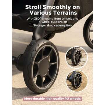 Momcozy ClickGo Lightweight Stroller for Easy Travel