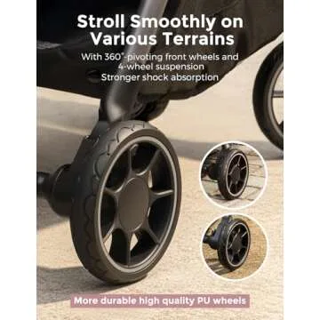 Momcozy ClickGo Lightweight Stroller for Easy Travel