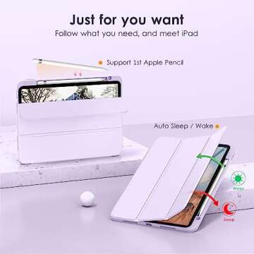 Stylish VIKESI Clear Case for iPad 11-inch 2025 & 10.9-inch 2022