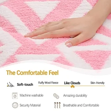 Merelax Fluffy Pink Throw Pillow Covers - Set of 2