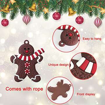 12pcs Cute Christmas Ornaments for Kids & Family