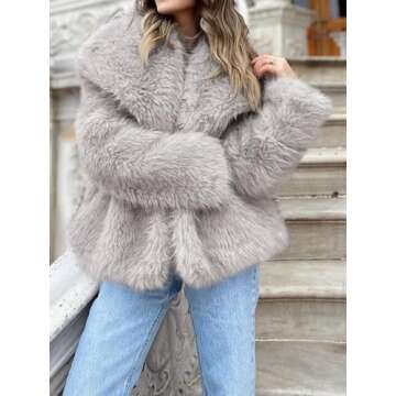 Chic Cicy Bell Women's Faux Fur Coat - Warm & Stylish