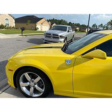 2 PCS in Set Transformers Emblem - 3" Tall for Car Autobot Sticker Pair Chrome Finish PVC Auto Emblems Transformers Autobot Car Accessories