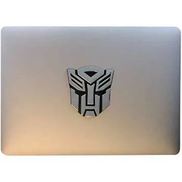 2 PCS in Set Transformers Emblem - 3" Tall for Car Autobot Sticker Pair Chrome Finish PVC Auto Emblems Transformers Autobot Car Accessories