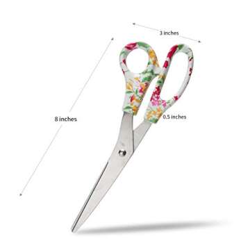 VIBRANZ-LAB Craft Scissors for Office Scissors for Kids Scissors Office Heavy Duty Scissors Child Scissors Desk Accessories School Supplies 8" Multipurpose Home Office Art Sharp Blades Comfort-Grip