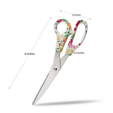 VIBRANZ-LAB Craft Scissors for Office Scissors for Kids Scissors Office Heavy Duty Scissors Child Scissors Desk Accessories School Supplies 8" Multipurpose Home Office Art Sharp Blades Comfort-Grip