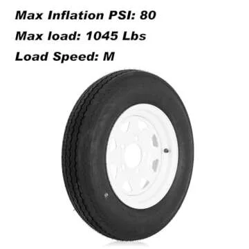YUANXING 530-12 Trailer Tires with White Rims - Durable & Reliable