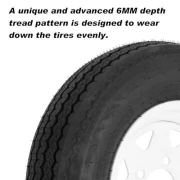 YUANXING 530-12 Trailer Tires with White Rims - Durable & Reliable