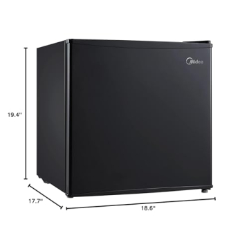 Compact 1.6 Cubic Feet Refrigerator with Reversible Door