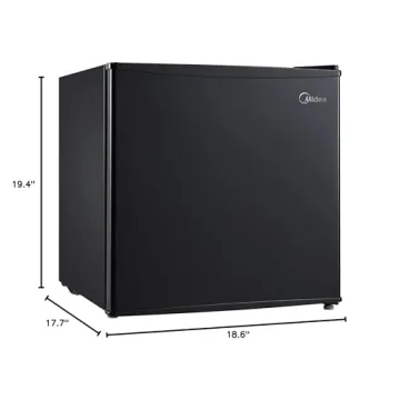 Compact 1.6 Cubic Feet Refrigerator with Reversible Door